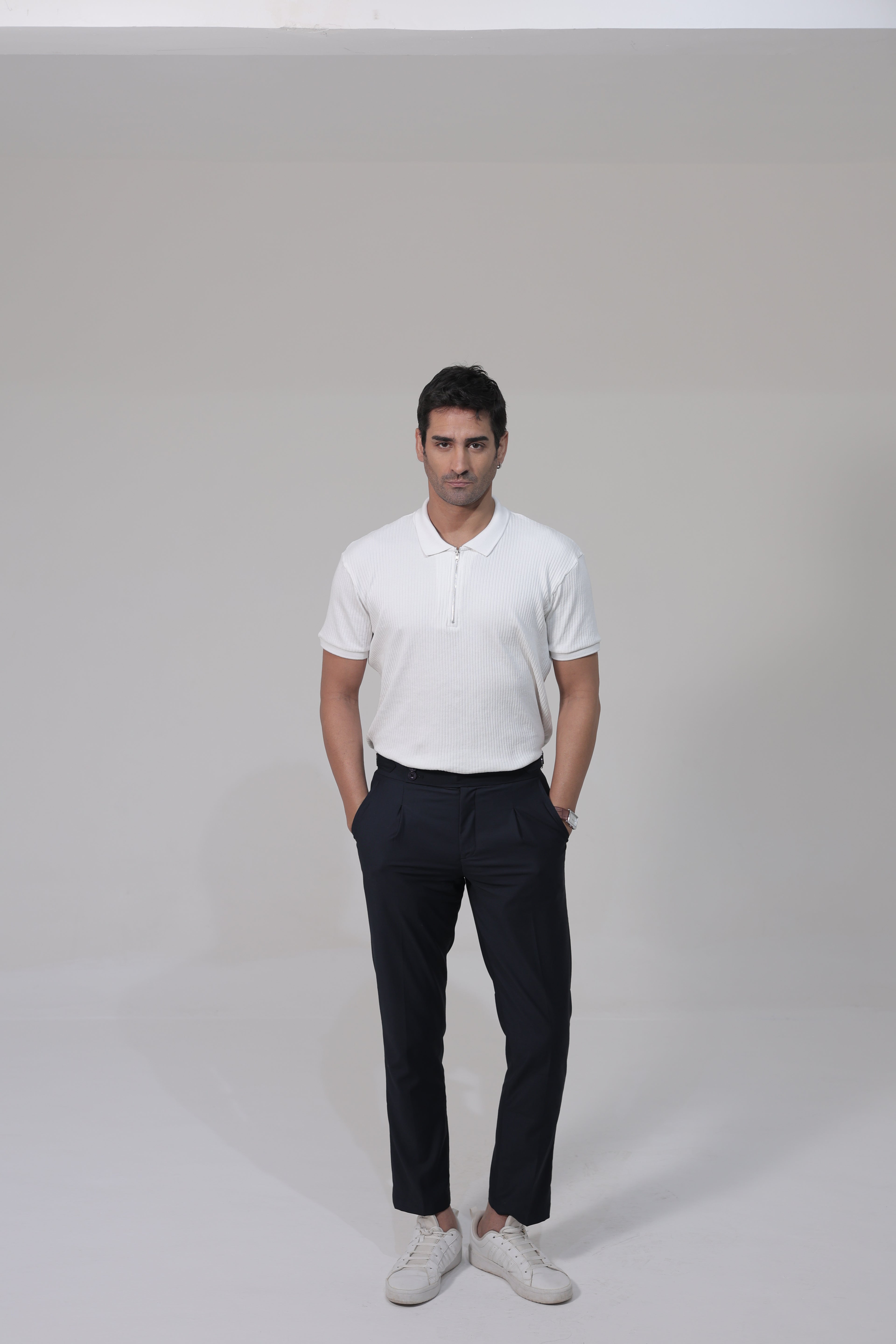 The Ivory Zip Polo