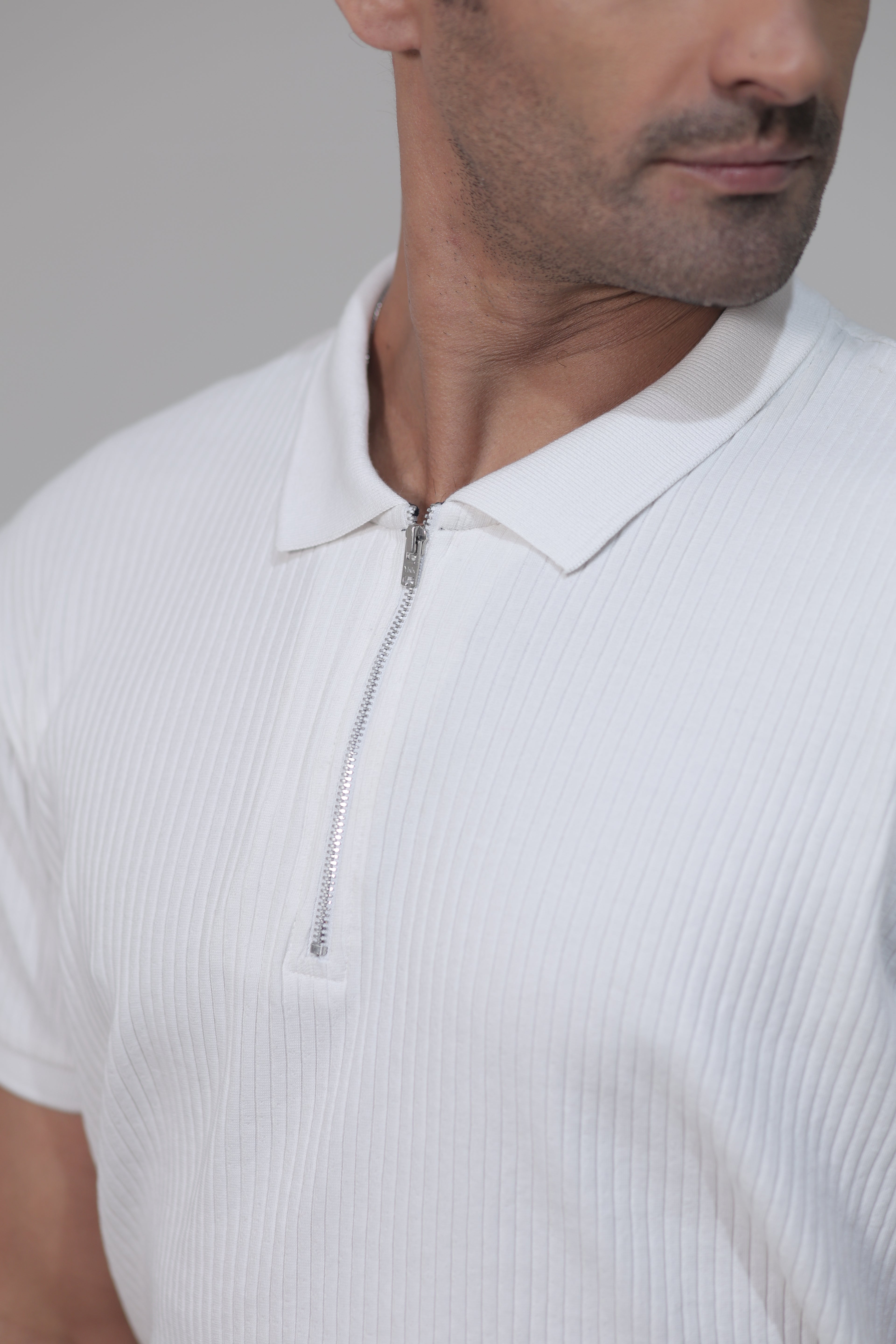 The Ivory Zip Polo