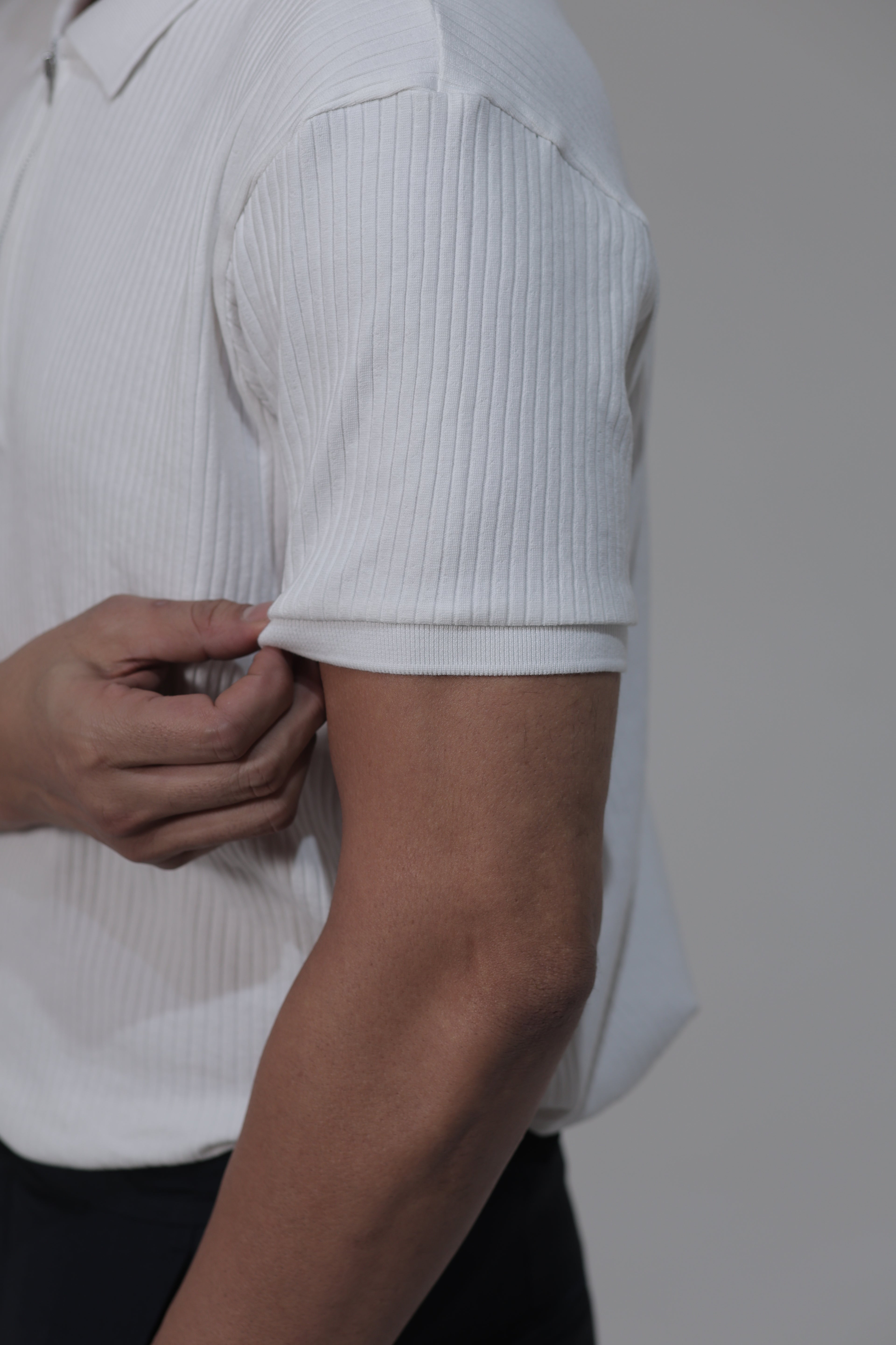 The Ivory Zip Polo